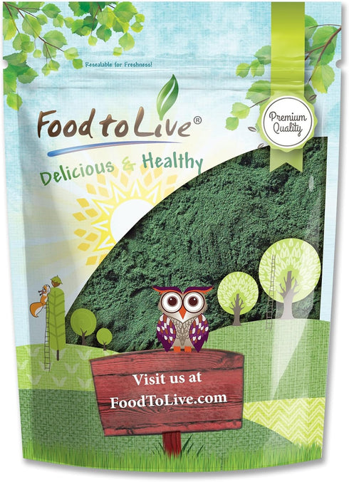 Food to Live Chlorella Powder, 8 Ounces - Kosher, Raw Green Algae, Vegan Superfood, Bulk, Pure Vegan Green Protein, Rich in Vitamins and Minerals,...