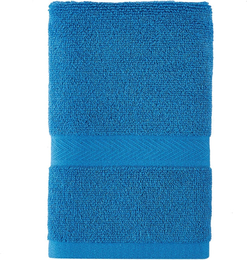 Tommy Hilfiger Modern American Solid Hand Towel, 16 X 26 Inches, 100% Cotton 574 GSM (Swedish Blue)...