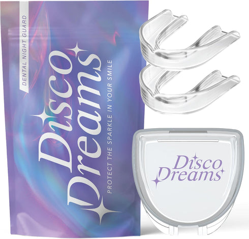 Disco Dreams 2 Pack Customizable Night Guard - Nighttime Relief from Teeth Grinding, at Home Fitting Experience for Nighttime Teeth Grinding & Cle...