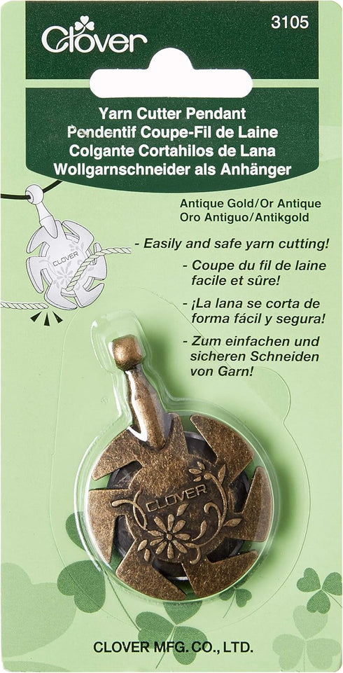 Clover 3105 Yarn Cutter Pendant, Antique Gold...