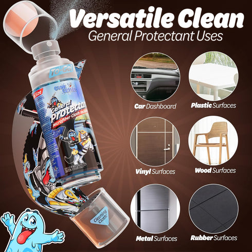 PeerBasics Gunk Getter - Travel Spray Bottle With Microfiber Cap - General Protectant (2 Pack)...