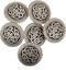 Mibo 6pcs Zinc Die Cast Metal Shank Button - Celtic Scroll Pattern - 36L(22mm) - Antique Silver...