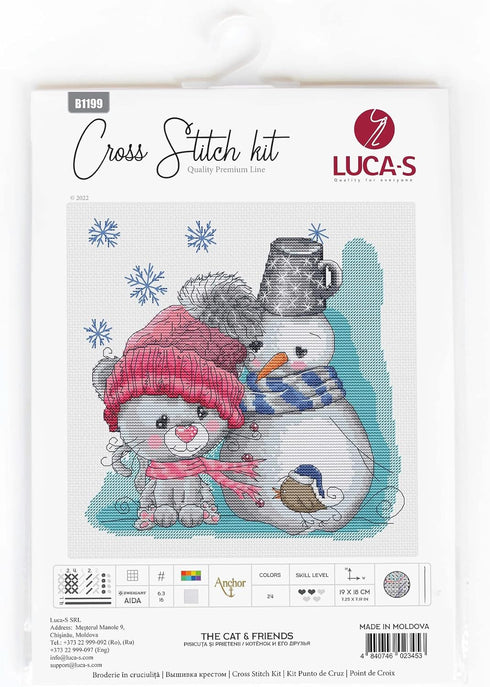 Cross Stitch Kit Luca-S - The Cat & Friends, B1199...