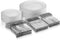 125 Piece Silver Dinnerware Party Set - 50 Silver Rim Plastic Plates, 25 Dinner 25 Dessert Plates, 25 Knives, 25 Forks, 25 Spoons - 25 Guest Dispo...