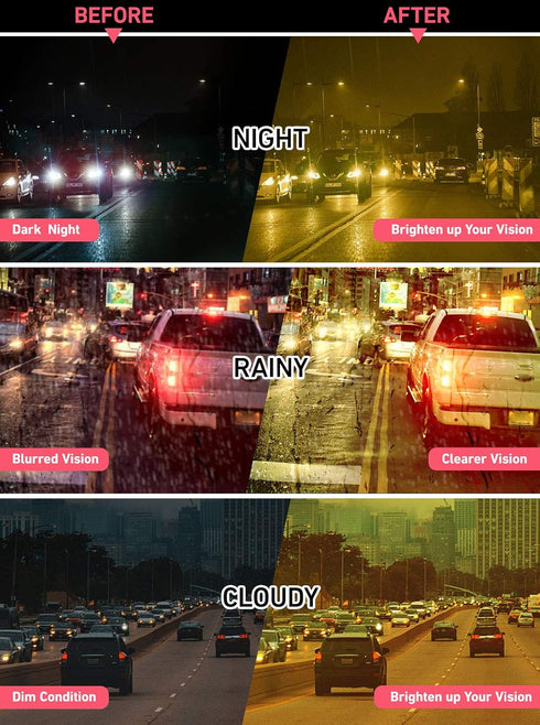 CGID Night Vision Driving Headlight Glasses Women Anti Glare Polarized UV400...