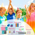 Maydear Face Painting Kit for Kids - 20 Colors Water Based Makeup Palette with Stencils, Glitters, Rainbow Split Cake, Hair Dye Clips, for Parties...