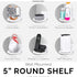 BRAINWAVZ 5” Round Floating Shelf Mount for Security Cameras Baby Monitors Speakers Plants Toys & More Universal Holder Stick-On Or Screw Mount, E...