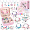 Charm Bracelet Making Kit for Girls - 77pcs Kids Jewelry Making Kit DIY Charm Bracelet Necklace Kit for Girls Ages 5-12 Unicorn Crafts Birthday Ea...