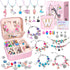 Charm Bracelet Making Kit for Girls - 77pcs Kids Jewelry Making Kit DIY Charm Bracelet Necklace Kit for Girls Ages 5-12 Unicorn Crafts Birthday Ea...