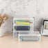 BTSKY 4 Pack Extra Large Capacity Plastic Pencil Box Stackable Translucent Clear Office Supplies Storage Organizer for Gel Pens Erasers Tape Pens ...