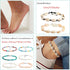 Honsny 12 PCS Beaded Anklet Bracelets for Women Adjustable Colorful Gold Anklet Bracelets Handmade Shell Ankle Bracelet Boho Summer Foot Jewelry f...