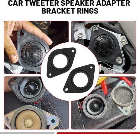 RED WOLF Tweeter Speaker Adapter Spacer Rings 1.5 Inch Cutout for Select Toyota Tacoma 4Runner 2005-2023, Subaru WRX Forester 2015-2022 Replace Ce...