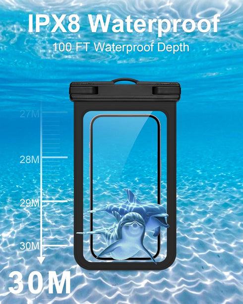 2024 2 Pack Waterproof Phone Pouch, Cruise Ship Essentials Must Haves Dry Bag for Vacation Beach Travel Kayak Accessories, Water Proof Case for iP...