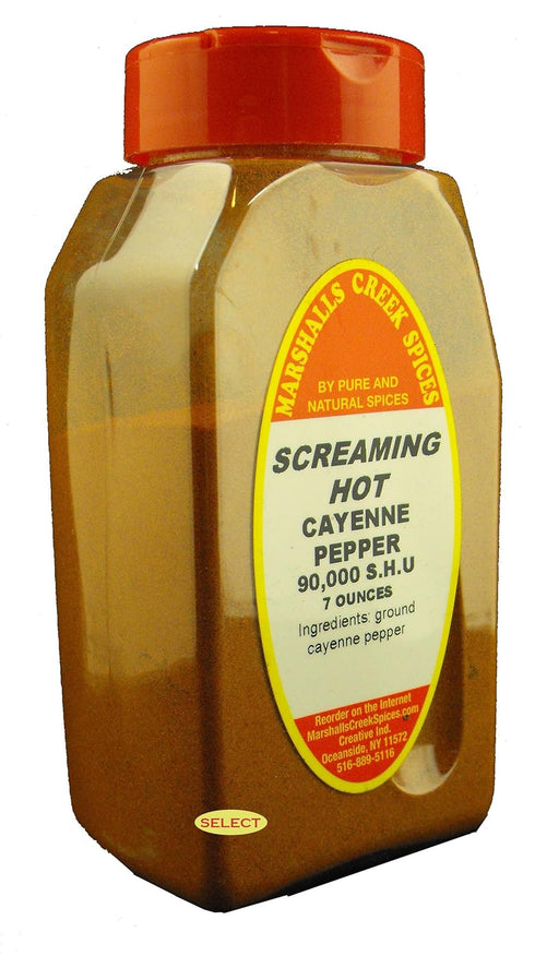 Marshalls Creek Spices, Select Screaming Hot Cayenne Pepper (90,000 SHU) 7 ounces...
