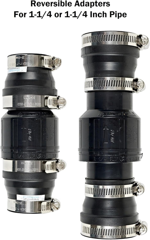 Red Lion 14942901 SCV114 1-1/4-Inch and 1-1/2-Inch ABS Vertical Sump Pump Check Valve, Black...