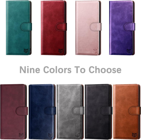 SUANPOT for Samsung Galaxy S21 Ultra 6.8" with RFID Blocking Leather Wallet case Credit Card Holder,Flip Folio Book Phone case Shockproof Cover Wo...
