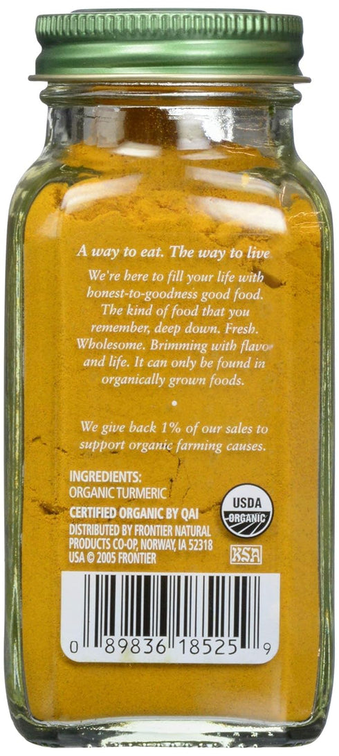 Simply Organic Ground Turmeric Root, Certified Organic | 2.38 oz | Pack of 2 | Curcuma longa L....