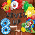 Video Game 8th Birthday Party Supplies, Level Up Letter Balloons, Boo Balloon, Balloons Arch for Kids 8th Birthday Decorations...