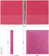 3 Ring Binder 1 Inch Pink Binders Fashion View Binder with 2 pockets for Office Supplies, Waterproof, Deep Pink...