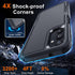 for Samsung Galaxy A25 Case, Full Body Heavy Duty Rugged Shockproof Protective Phone Cover with Lanyard Strap, Tempered Glass Screen Protector, Bl...