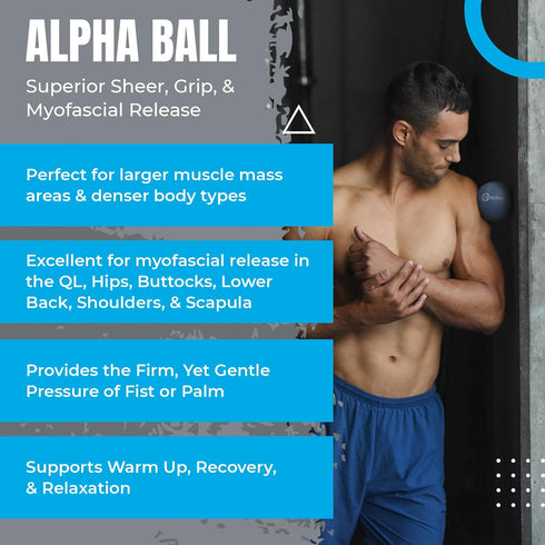 Tune Up Fitness – Alpha Ball | Larger Sized Yoga Massage Therapy Ball | Deep Tissue Myofascial Release and Pain Relief for Upper & Lower Back, Sho...
