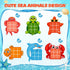 12 Pack Under The Sea Tic Tac Toe Strategic Board Game Party Favors Ocean Themed Party Games Sea Animals Turtle Fish Dolphin Birthday Favors for S...