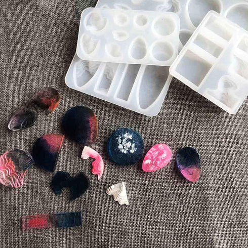 Woohome 40 PCS Island Silicone Mould Jewelry Resin Molds, 5 PCS Resin Casting Molds Jewelry Making Kit for Pendants, Necklace, Earrings, Jewelry C...