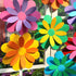 10 inch Giant 3D Rainbow Paper Flower with Stickers for Flower Wall Stickers Room Decor Kids Nursery Classroom Wedding Backdrop Pack of 7 (Rainbow...