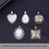 Anezus 60Pcs Pendant Trays, Bezel Pendant Trays Blanks with Glass Cabochons for Pendants Making and Jewelry Making, 5 Styles...