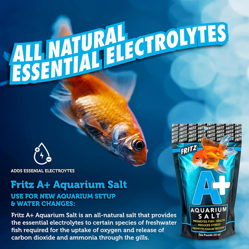 Fritz Aquatics A+ Aquarium Salt Treatment for Freshwater Fish (2 lbs)...