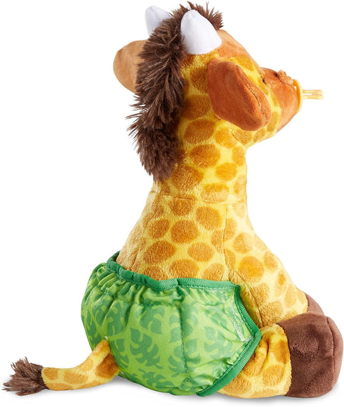 Melissa & Doug 11-Inch Baby Giraffe Plush Stuffed Animal with Pacifier, Diaper, Baby Bottle...