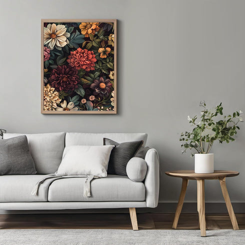 Posterizer 1 pcs-big lush wild flowers-Floral & Botanical Art-Abstract & Modern Art-Decor for Home & Office- UNFRAMED Wall Art...