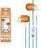 Earth-Budz - Genuine Wood Earbuds, in-Ear Noise-Isolating Headphones, with in-line Microphone. (Blue Skies)...