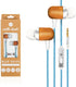 Earth-Budz - Genuine Wood Earbuds, in-Ear Noise-Isolating Headphones, with in-line Microphone. (Blue Skies)...