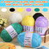 Fadoub Yarn for Crocheting,300G Blue Yarn,Easy Peasy yarn,Cotton Crochet Knitting Yarn for Beginners with Easy-to-See Stitches, Soft Yarn for Begi...