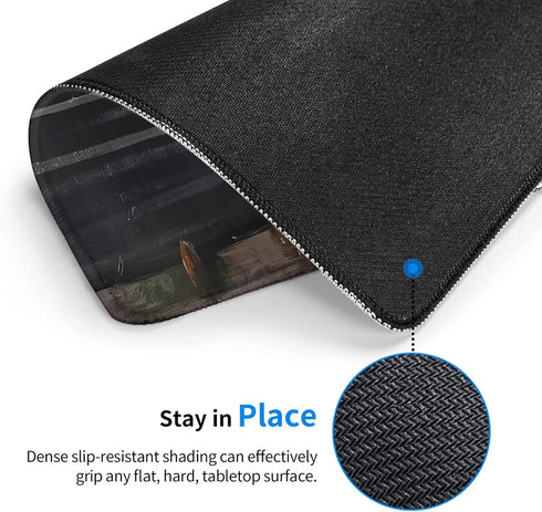 Forest Ghosts Mouse Pad, Cute Mouse Pad for Wireless Mouse, Rectangle Waterproof Mousepad for Desk with Non-Slip Rubber Base, Suitable for Home & ...