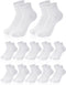 12 Pairs Mini Crew Socks for Women Soft Cotton Ankle Socks Athletic Running Quarter Socks for Tennis Daily Golf Sport...