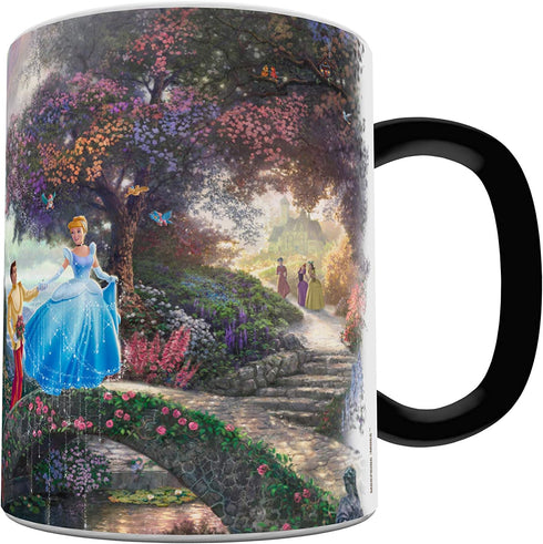 Morphing Mugs Disney - Cinderella - Wishes Upon a Dream - Thomas Kinkade - One 11 oz Color Changing Heat Sensitive Ceramic Mug – Image Revealed Wh...