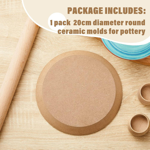 Sunnyray 8 Inches Round Pottery Mold for Clay Hand Building Ceramic Molds Ceramic and Pottery Tools Dish Plate Press Mold for DIY Pottery Making C...