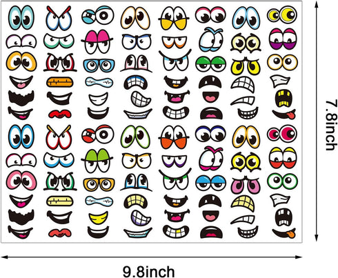 960 Halloween Pieces Stickers Eyes Mouth Cartoon Stickers Labels for Art Craft DIY Scrapbook (Multi-Color)...