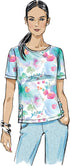 Butterick Misses' Knit Top Sewing Pattern Kit, Design Code B6874, Sizes 16-18-20-22-24...