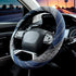 Valleycomfy Cloth Steering Wheel Covers for Women Bohemian Universal 15 inch Baja Blanket Enthic Blue...