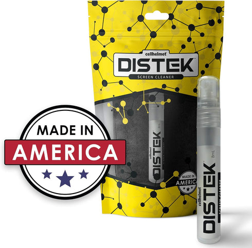 cellhelmet DISTEK Screen and Phone Cleaner Kit Universal for iPhone, Galaxy, iPad, Eyeglasses, Optics, LCD, TV - 8mL with Microfiber Cloth - As Se...