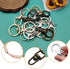 20pcs Lobster Claw Clasps Keychain for Jewelry Making,Metal Lobster Clasp Lobster Claw Clasps Hook with Flat Split Keychain Ring with Swivel Trigg...