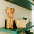 Tramanto Olive Wood Utensil Holder - Compact 3 x 3 Inch Square Wooden Crock for Kitchen Tools and Cooking (6 Inch Tall)...