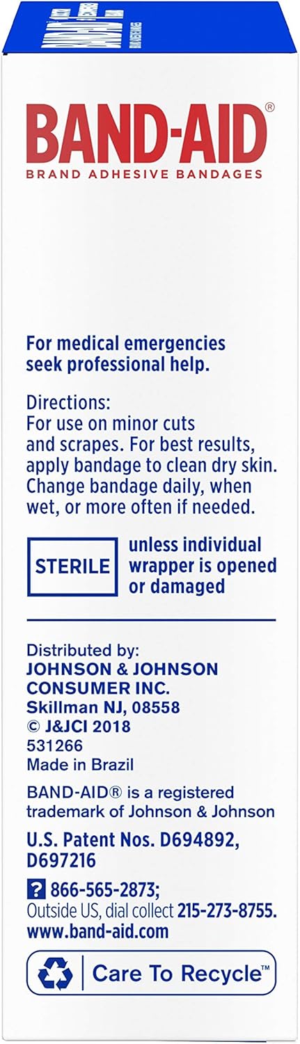 Band-Aid Brand Flexible Fabric Adhesive Bandages for Wound Care and First Aid, Finger and Knuckle, 20 ct (Pack of 6)...