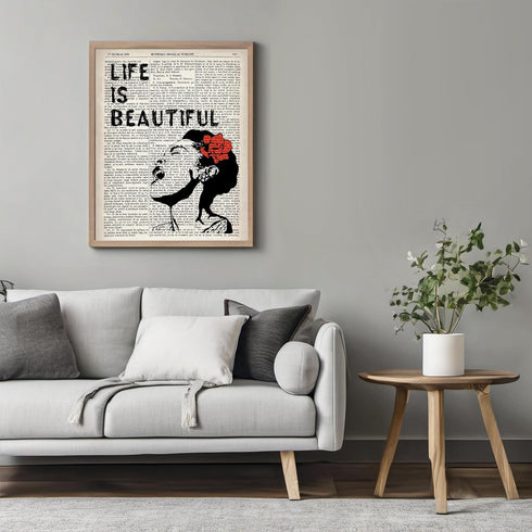 Posterizer 1 pcs-Billie Holiday Street Graffiti Dictionary Print-Life is Beautiful-Musical Art Collection-Afro-American Art Collection-Living Room...