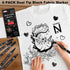 Black Fabric Markers - Dual Tips Fabric Marker Permanent for Clothes, Non-Toxic, No Fading, No Bleeding Fabric Paint Pens for Personalizing Shirts...