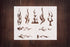 Reusable Tribal Flames and Pin Stripe Stencil 11" x 8.5" - Custom Fire Design for Dynamic Crafts...