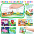 Light Up Bath Toys for Toddlers Kids Baby Boys Girls, No Hole Bath Toys with Bath Book & Organizer, Glow Bath Time Toys for Bathrooms Pool, Animal...